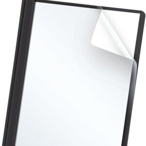 Oxford Clear Front Report Covers, Black, Letter Size, 25 per - opened box office